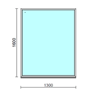 Fix ablak.  130x160 cm (Rendelhető méretek: szélesség 125-134 cm, magasság 155-164 cm.) Deluxe A85 profilból