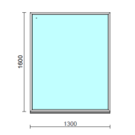Fix ablak.  130x160 cm (Rendelhető méretek: szélesség 125-134 cm, magasság 155-164 cm.)   Green 76 profilból