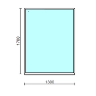 Fix ablak.  130x170 cm (Rendelhető méretek: szélesség 125-134 cm, magasság 165-174 cm.) Deluxe A85 profilból