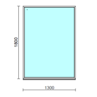 Fix ablak.  130x180 cm (Rendelhető méretek: szélesség 125-134 cm, magasság 175-184 cm.)   Optima 76 profilból