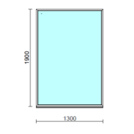 Fix ablak.  130x190 cm (Rendelhető méretek: szélesség 125-134 cm, magasság 185-194 cm.) Deluxe A85 profilból