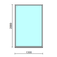 Fix ablak.  130x200 cm (Rendelhető méretek: szélesség 125-134 cm, magasság 195-204 cm.)   Green 76 profilból