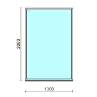Fix ablak.  130x200 cm (Rendelhető méretek: szélesség 125-134 cm, magasság 195-204 cm.) Deluxe A85 profilból