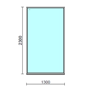 Fix ablak.  130x230 cm (Rendelhető méretek: szélesség 125-134 cm, magasság 225-234 cm.) Deluxe A85 profilból