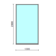 Fix ablak.  130x230 cm (Rendelhető méretek: szélesség 125-134 cm, magasság 225-234 cm.) Deluxe A85 profilból