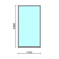 Fix ablak.  130x240 cm (Rendelhető méretek: szélesség 125-134 cm, magasság 235-240 cm.)   Green 76 profilból