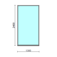 Fix ablak.  130x240 cm (Rendelhető méretek: szélesség 125-134 cm, magasság 235-240 cm.) Deluxe A85 profilból