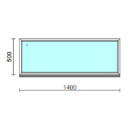 Fix ablak.  140x 50 cm (Rendelhető méretek: szélesség 135-144 cm, magasság 50-54 cm.) Deluxe A85 profilból