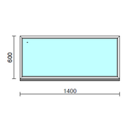 Fix ablak.  140x 60 cm (Rendelhető méretek: szélesség 135-144 cm, magasság 55-64 cm.)   Green 76 profilból