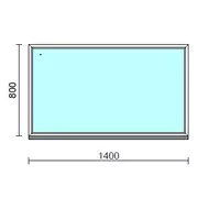 Fix ablak.  140x 80 cm (Rendelhető méretek: szélesség 135-144 cm, magasság 75-84 cm.)  New Balance 85 profilból