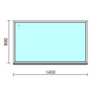 Fix ablak.  140x 80 cm (Rendelhető méretek: szélesség 135-144 cm, magasság 75-84 cm.)  New Balance 85 profilból