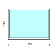 Fix ablak.  140x100 cm (Rendelhető méretek: szélesség 135-144 cm, magasság 95-104 cm.)   Optima 76 profilból