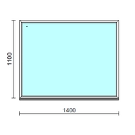 Fix ablak.  140x110 cm (Rendelhető méretek: szélesség 135-144 cm, magasság 105-114 cm.)   Green 76 profilból