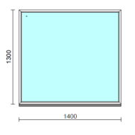 Fix ablak.  140x130 cm (Rendelhető méretek: szélesség 135-144 cm, magasság 125-134 cm.)   Green 76 profilból