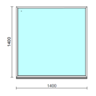 Fix ablak.  140x140 cm (Rendelhető méretek: szélesség 135-144 cm, magasság 135-144 cm.) Deluxe A85 profilból