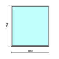 Fix ablak.  140x150 cm (Rendelhető méretek: szélesség 135-144 cm, magasság 145-154 cm.) Deluxe A85 profilból