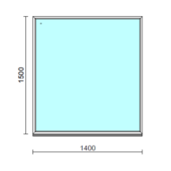 Fix ablak.  140x150 cm (Rendelhető méretek: szélesség 135-144 cm, magasság 145-154 cm.) Deluxe A85 profilból