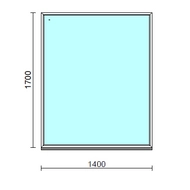 Fix ablak.  140x170 cm (Rendelhető méretek: szélesség 135-144 cm, magasság 165-174 cm.) Deluxe A85 profilból