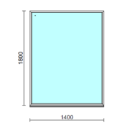 Fix ablak.  140x180 cm (Rendelhető méretek: szélesség 135-144 cm, magasság 175-184 cm.)   Optima 76 profilból
