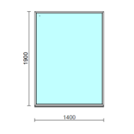 Fix ablak.  140x190 cm (Rendelhető méretek: szélesség 135-144 cm, magasság 185-194 cm.) Deluxe A85 profilból