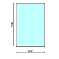 Fix ablak.  140x210 cm (Rendelhető méretek: szélesség 135-144 cm, magasság 205-214 cm.)  New Balance 85 profilból