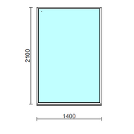 Fix ablak.  140x210 cm (Rendelhető méretek: szélesség 135-144 cm, magasság 205-214 cm.) Deluxe A85 profilból