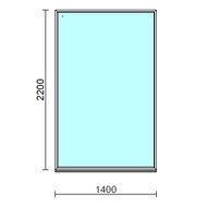 Fix ablak.  140x220 cm (Rendelhető méretek: szélesség 135-144 cm, magasság 215-224 cm.) Deluxe A85 profilból