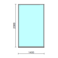 Fix ablak.  140x230 cm (Rendelhető méretek: szélesség 135-144 cm, magasság 225-234 cm.)   Green 76 profilból