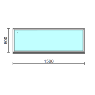 Fix ablak.  150x 50 cm (Rendelhető méretek: szélesség 145-154 cm, magasság 50-54 cm.) Deluxe A85 profilból