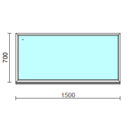 Fix ablak.  150x 70 cm (Rendelhető méretek: szélesség 145-154 cm, magasság 65-74 cm.)  New Balance 85 profilból