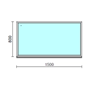 Fix ablak.  150x 80 cm (Rendelhető méretek: szélesség 145-154 cm, magasság 75-84 cm.)   Green 76 profilból