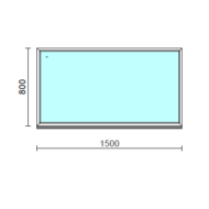 Fix ablak.  150x 80 cm (Rendelhető méretek: szélesség 145-154 cm, magasság 75-84 cm.)   Optima 76 profilból