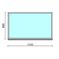 Fix ablak.  150x 90 cm (Rendelhető méretek: szélesség 145-154 cm, magasság 85-94 cm.)   Green 76 profilból