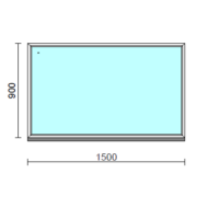 Fix ablak.  150x 90 cm (Rendelhető méretek: szélesség 145-154 cm, magasság 85-94 cm.)   Optima 76 profilból
