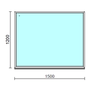 Fix ablak.  150x120 cm (Rendelhető méretek: szélesség 145-154 cm, magasság 115-124 cm.) Deluxe A85 profilból