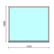 Fix ablak.  150x130 cm (Rendelhető méretek: szélesség 145-154 cm, magasság 125-134 cm.) Deluxe A85 profilból