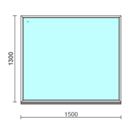 Fix ablak.  150x130 cm (Rendelhető méretek: szélesség 145-154 cm, magasság 125-134 cm.) Deluxe A85 profilból