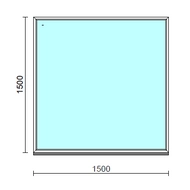 Fix ablak.  150x150 cm (Rendelhető méretek: szélesség 145-154 cm, magasság 145-154 cm.) Deluxe A85 profilból