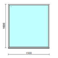 Fix ablak.  150x160 cm (Rendelhető méretek: szélesség 145-154 cm, magasság 155-164 cm.)   Optima 76 profilból