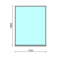 Fix ablak.  150x190 cm (Rendelhető méretek: szélesség 145-154 cm, magasság 185-194 cm.)  New Balance 85 profilból