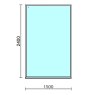Fix ablak.  150x240 cm (Rendelhető méretek: szélesség 145-150 cm, magasság 235-240 cm.)   Green 76 profilból