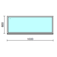 Fix ablak.  160x 60 cm (Rendelhető méretek: szélesség 155-164 cm, magasság 55-64 cm.)   Green 76 profilból
