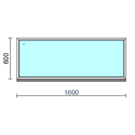 Fix ablak.  160x 60 cm (Rendelhető méretek: szélesség 155-164 cm, magasság 55-64 cm.) Deluxe A85 profilból