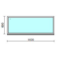 Fix ablak.  160x 60 cm (Rendelhető méretek: szélesség 155-164 cm, magasság 55-64 cm.)   Green 76 profilból