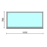 Fix ablak.  160x 70 cm (Rendelhető méretek: szélesség 155-164 cm, magasság 65-74 cm.)  New Balance 85 profilból