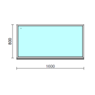 Fix ablak.  160x 80 cm (Rendelhető méretek: szélesség 155-164 cm, magasság 75-84 cm.) Deluxe A85 profilból