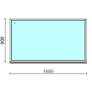 Fix ablak.  160x 90 cm (Rendelhető méretek: szélesség 155-164 cm, magasság 85-94 cm.)   Optima 76 profilból