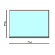 Fix ablak.  160x110 cm (Rendelhető méretek: szélesség 155-164 cm, magasság 105-114 cm.) Deluxe A85 profilból