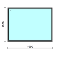 Fix ablak.  160x120 cm (Rendelhető méretek: szélesség 155-164 cm, magasság 115-124 cm.) Deluxe A85 profilból