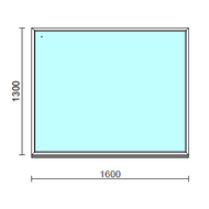 Fix ablak.  160x130 cm (Rendelhető méretek: szélesség 155-164 cm, magasság 125-134 cm.) Deluxe A85 profilból